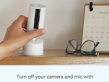 Ring Pan-Tilt Indoor Cam with 360 Degree Horizontal Pan Coverage, Live View & Two-Way Talk, and HD Video, Black