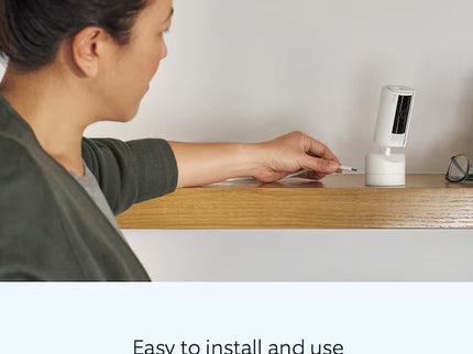 Ring Pan-Tilt Indoor Cam with 360 Degree Horizontal Pan Coverage, Live View & Two-Way Talk, and HD Video, White