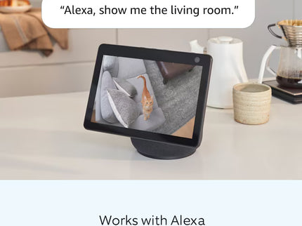 Ring Pan-Tilt Indoor Cam with 360 Degree Horizontal Pan Coverage, Live View & Two-Way Talk, and HD Video, White