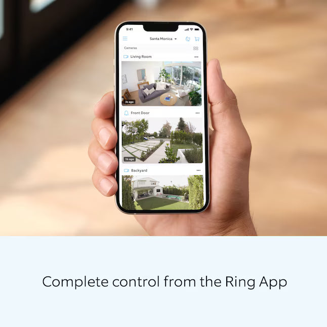 Ring Spotlight Cam Pro, Battery with 2K Video and Ring Vision, LED Lights, Dual-Band Wifi, and 3D Motion Detection, White