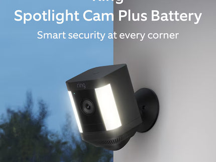 Ring Spotlight Cam Plus, Battery-operated - Smart Security Video Camera with 2 Motion-Activated LED Spotlights, 2-Way Talk, Color Night Vision, Black