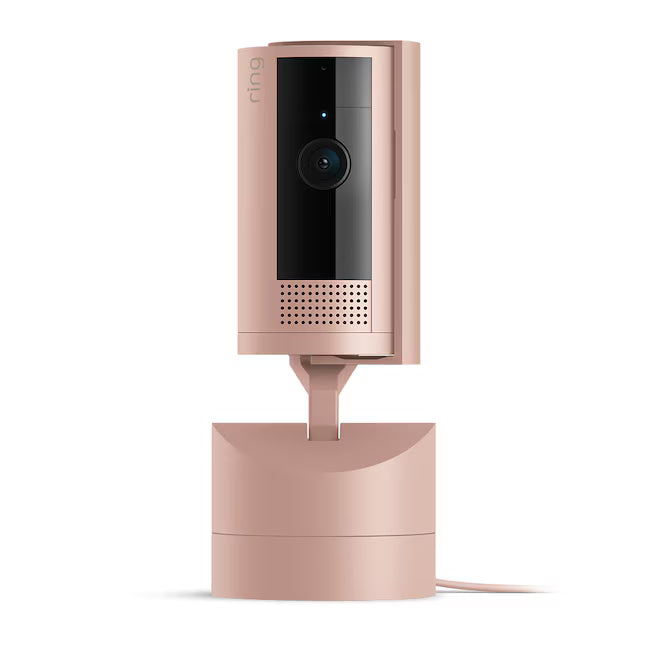 Ring Pan-Tilt Indoor Cam with 360 Degree Horizontal Pan Coverage, Live View & Two-Way Talk, and HD Video, Blush