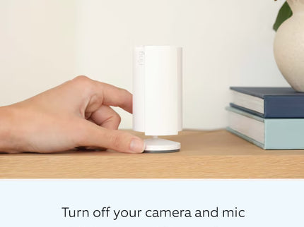 Ring Indoor Cam (2nd Gen) - Plug-In Smart Security Wifi Video Camera, with Included Privacy Cover, Night Vision, Black