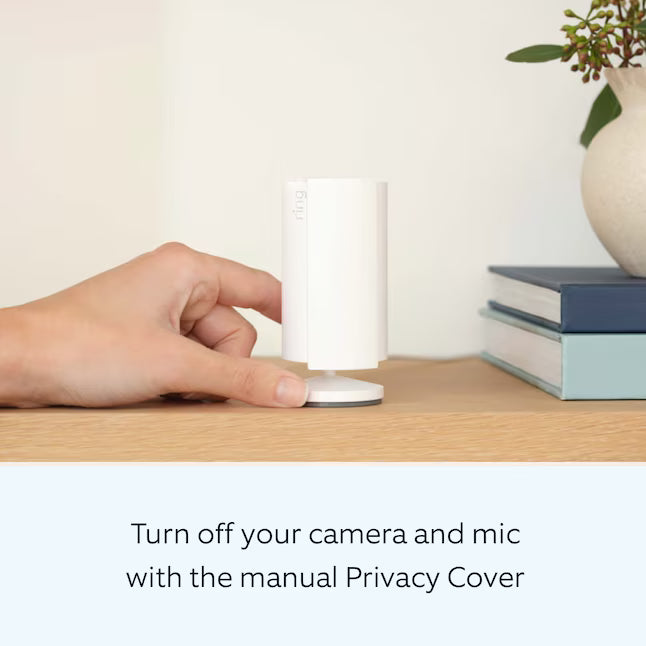 Ring Indoor Cam (2nd Gen) - Plug-In Smart Security Wifi Video Camera, with Included Privacy Cover, Night Vision, Black