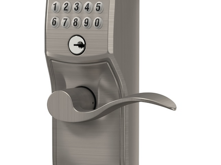 Schlage Camelot Satin Nickel Keypad Electronic Handle Lock