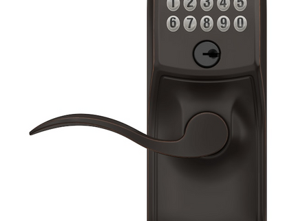 Schlage Camelot Satin Nickel Keypad Electronic Handle Lock