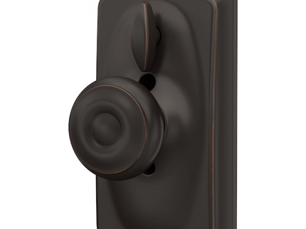 Schlage Customizable Keying Camelot-Georgian Aged Bronze Keypad Electronic Knob Lock