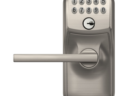 Schlage Customizable Keying Plymouth-Latitude Satin Nickel Keypad Electronic Handle Lock