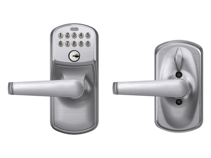 Schlage Plymouth Satin Chrome Keypad Electronic Handle Lock