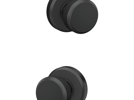 Schlage Arrive Century Matte Black Electronic Deadbolt and Bowery-Greyson Door Knob Bundle