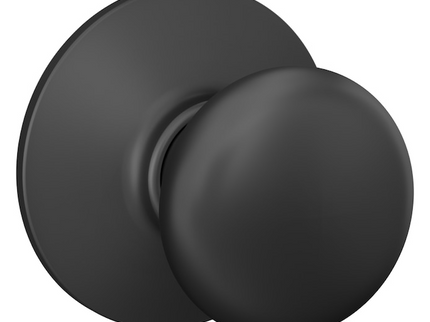 Schlage Arrive Camelot Matte Black Electronic Deadbolt and Plymouth Door Knob Bundle