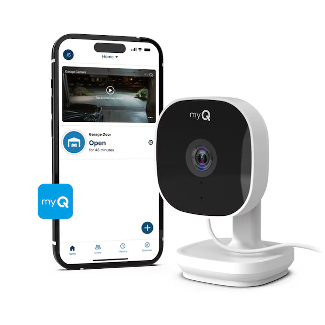 Chamberlain myQ Smart Indoor/Outdoor 1-Channel 1-Camera 1080P Plug-in Garage No Internal Memory Internet Cloud-based Security Camera System