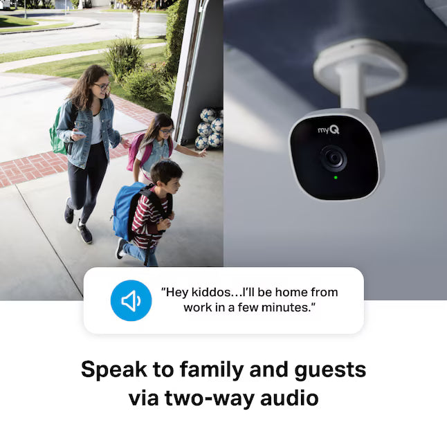 Chamberlain myQ Smart Indoor/Outdoor 1-Channel 1-Camera 1080P Plug-in Garage No Internal Memory Internet Cloud-based Security Camera System