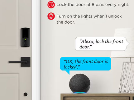Kwikset Halo Keypad Matte Black Smart Wi-Fi and Keypad Electronic Deadbolt Lock ft. SmartKey Security