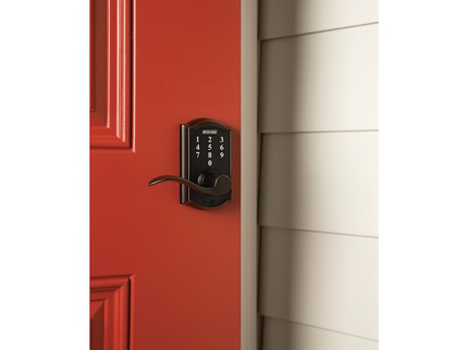 Schlage Touch Camelot-Accent Aged Bronze Touchscreen Keypad Electronic Handle Lock