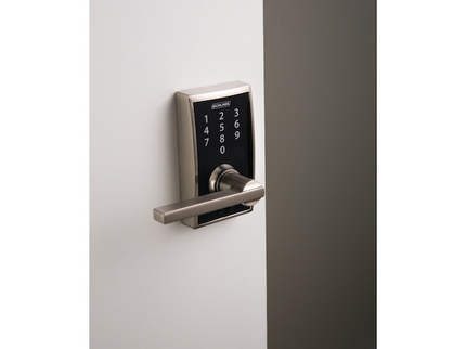 Schlage Touch Century-Latitude Satin Nickel Touchscreen Keypad Electronic Handle Lock