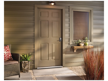 Schlage Touch Century-Latitude Matte Black Touchscreen Keypad Electronic Handle Lock