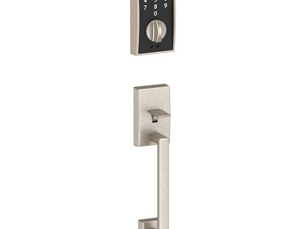 Schlage Touch Century-Latitude Satin Nickel Touchscreen Keypad Electronic Deadbolt and Handle Lock