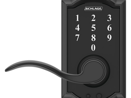 Schlage Touch Camelot-Accent Matte Black Touchscreen Keypad Electronic Handle Lock