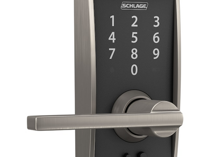Schlage Touch Century-Latitude Satin Nickel Touchscreen Keypad Electronic Handle Lock