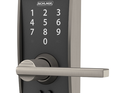 Schlage Touch Century-Latitude Satin Nickel Touchscreen Keypad Electronic Handle Lock