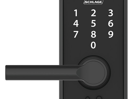 Schlage Touch Century-Broadway Matte Black Touchscreen Keypad Electronic Handle Lock