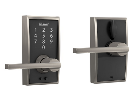 Schlage Touch Century Satin Nickel Touchscreen Keypad Electronic Handle Lock