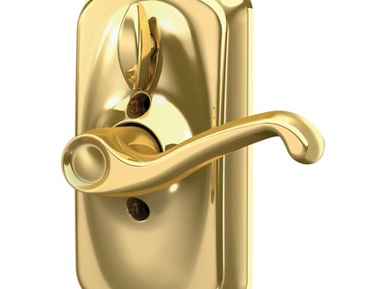 Schlage Plymouth Bright Brass Keypad Electronic Handle Lock