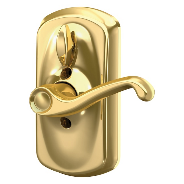 Schlage Plymouth Bright Brass Keypad Electronic Handle Lock