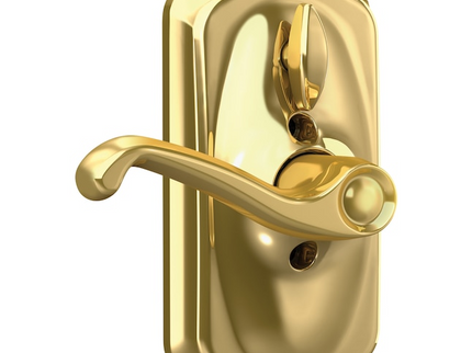 Schlage Plymouth Bright Brass Keypad Electronic Handle Lock