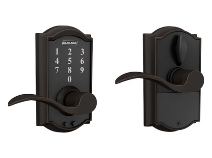 Schlage Touch Camelot Aged Bronze Touchscreen Keypad Electronic Handle Lock