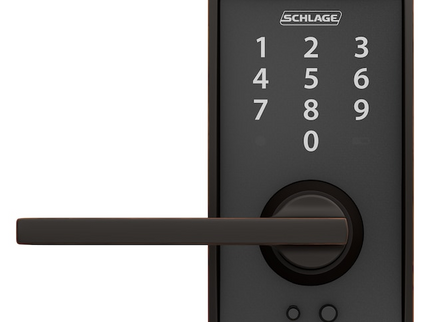 Schlage Touch Century-Latitude Aged Bronze Touchscreen Keypad Electronic Handle Lock