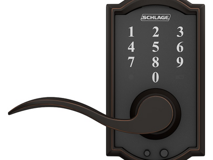 Schlage Touch Camelot Aged Bronze Touchscreen Keypad Electronic Handle Lock