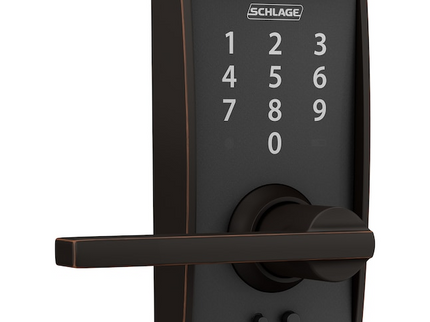 Schlage Touch Century-Latitude Aged Bronze Touchscreen Keypad Electronic Handle Lock