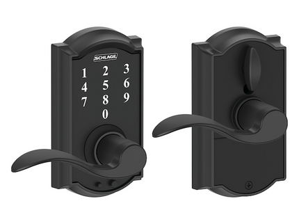 Schlage Touch Camelot-Accent Matte Black Touchscreen Keypad Electronic Handle Lock