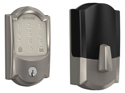 Schlage Encode Camelot Satin Nickel Smart Wi-Fi and Bluetooth Touchscreen Keypad Electronic Deadbolt Lock