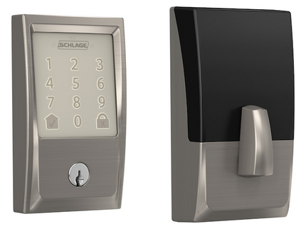 Schlage Encode Customizable Keying Century Satin Nickel Smart Wi-Fi and Bluetooth Touchscreen Keypad Electronic Deadbolt Lock
