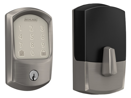 Schlage Encode Greenwich Satin Nickel Smart Wi-Fi and Bluetooth Touchscreen Keypad Electronic Deadbolt Lock