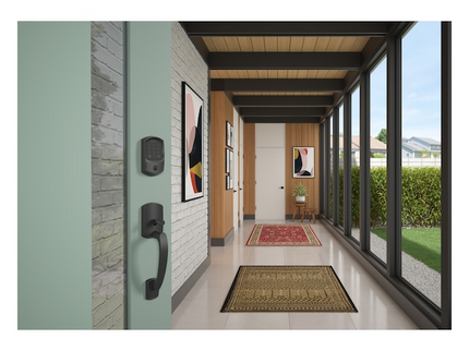 Schlage Encode Greenwich Matte Black Smart Wi-Fi and Bluetooth Touchscreen Keypad Electronic Deadbolt Lock