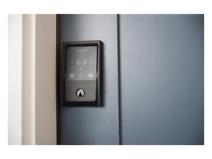 Schlage Encode Plus Century Matte Black Smart Wi-Fi and Bluetooth Touchscreen Keypad Electronic Deadbolt Lock