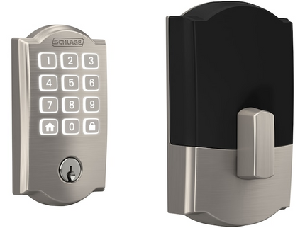 Schlage Arrive Camelot Satin Nickel Smart Wi-Fi and Bluetooth Keypad Electronic Deadbolt Lock