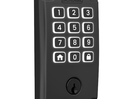 Schlage Arrive Camelot Matte Black Smart Wi-Fi and Bluetooth Keypad Electronic Deadbolt Lock