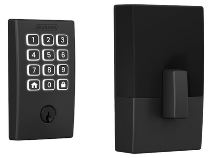 Schlage Arrive Century Matte Black Smart Wi-Fi and Bluetooth Keypad Electronic Deadbolt Lock