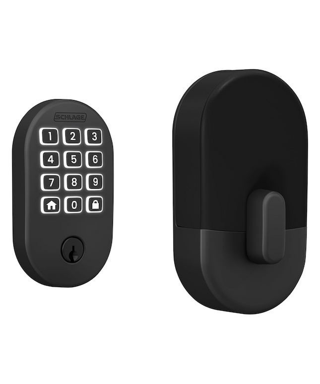 Schlage Arrive Remsen Matte Black Smart Wi-Fi and Bluetooth Keypad Electronic Deadbolt Lock