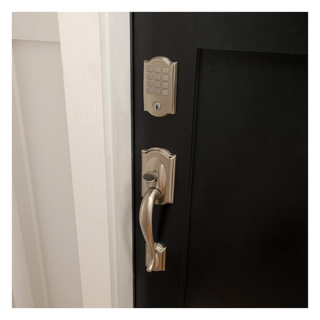 Schlage Arrive Camelot Satin Nickel Smart Wi-Fi and Bluetooth Keypad Electronic Deadbolt Lock