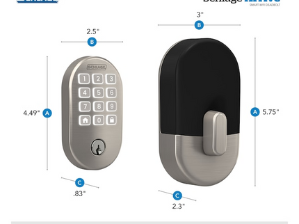 Schlage Arrive Remsen Satin Nickel Smart Wi-Fi and Bluetooth Keypad Electronic Deadbolt Lock