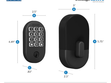 Schlage Arrive Remsen Matte Black Smart Wi-Fi and Bluetooth Keypad Electronic Deadbolt Lock