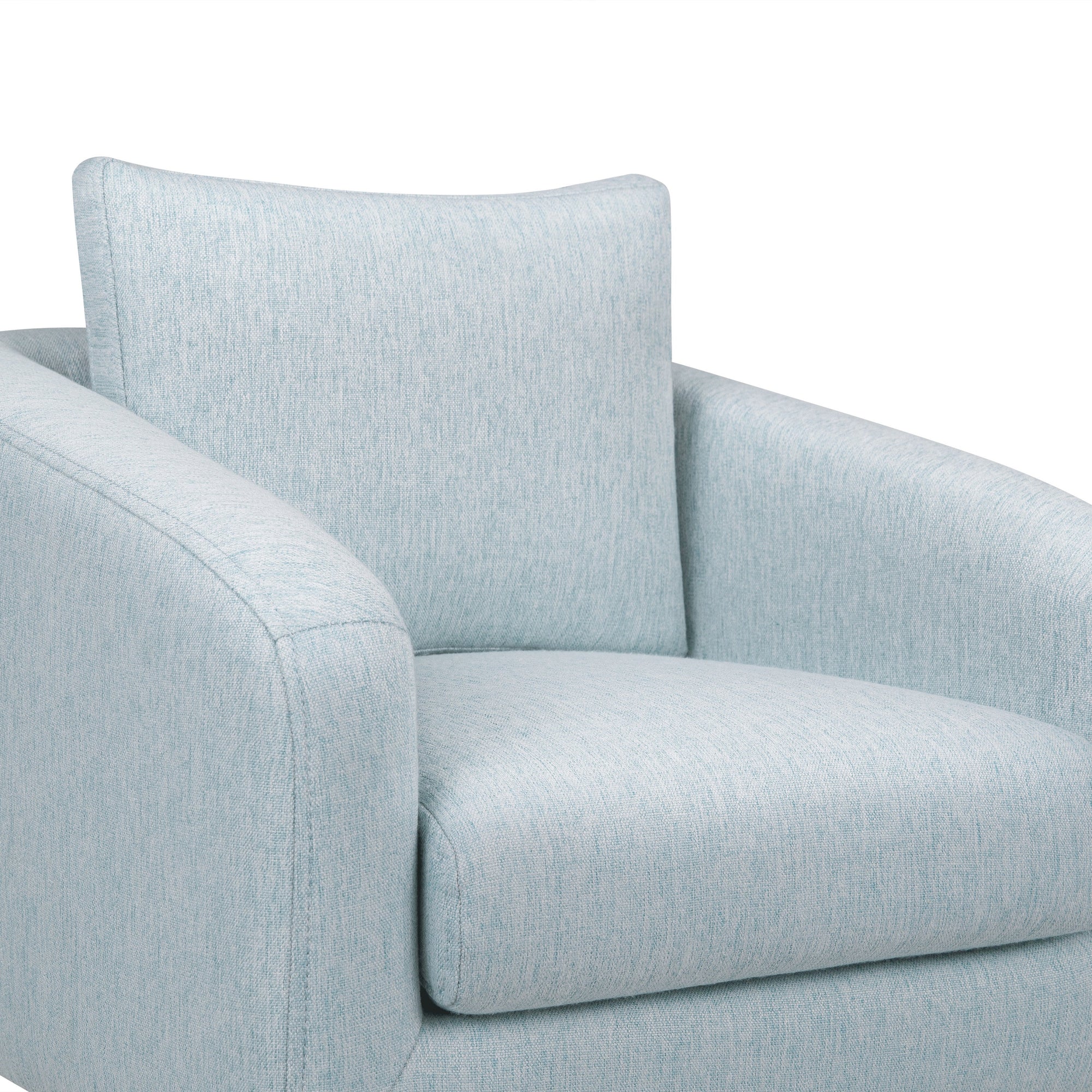 M30703HBLLF,DaVinci,Nina Kids Chair in Heathered Blue with Light Wood Feet