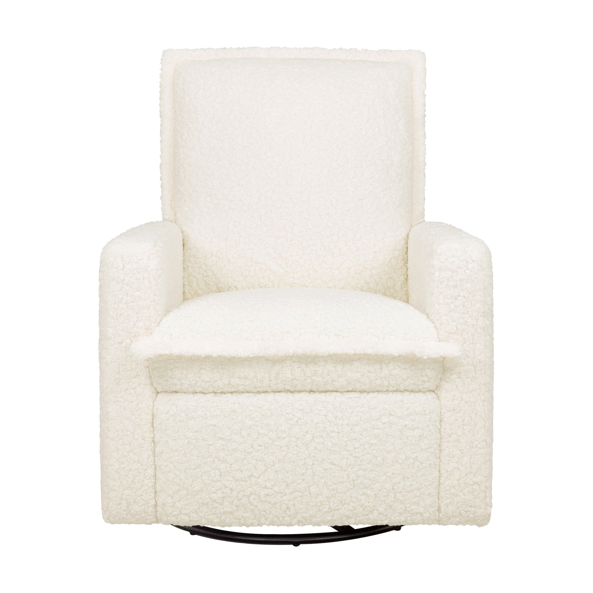 M20977CMSG,Babyletto,Cali Flange Gliding Swivel Recliner in Cream Shearling