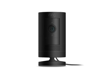 Ring Stick Up Cam Plug-In - Indoor/Outdoor Smart Security Wifi Video Camera with 2-Way Talk, Night Vision, Black